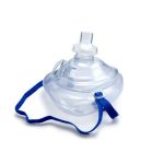 CPR Mask CPR mask with oxygen port and elastic head strap. Reusable resuscitation mask