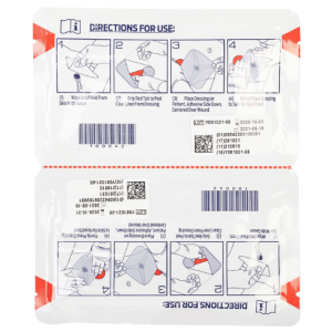 Hyfin Chest Seal back of pack showing directions for use