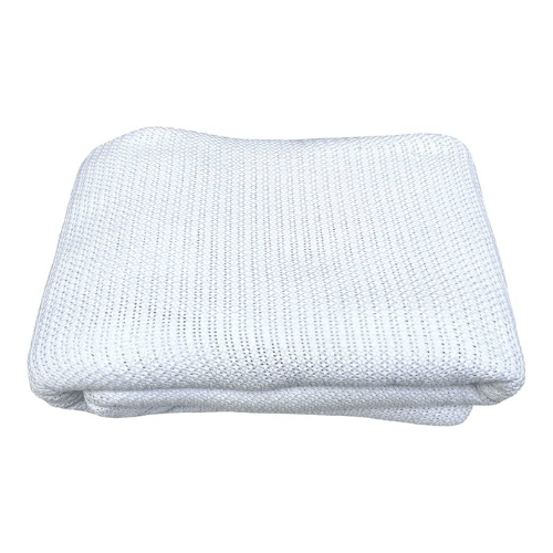 Cellular Cotton Blanket White