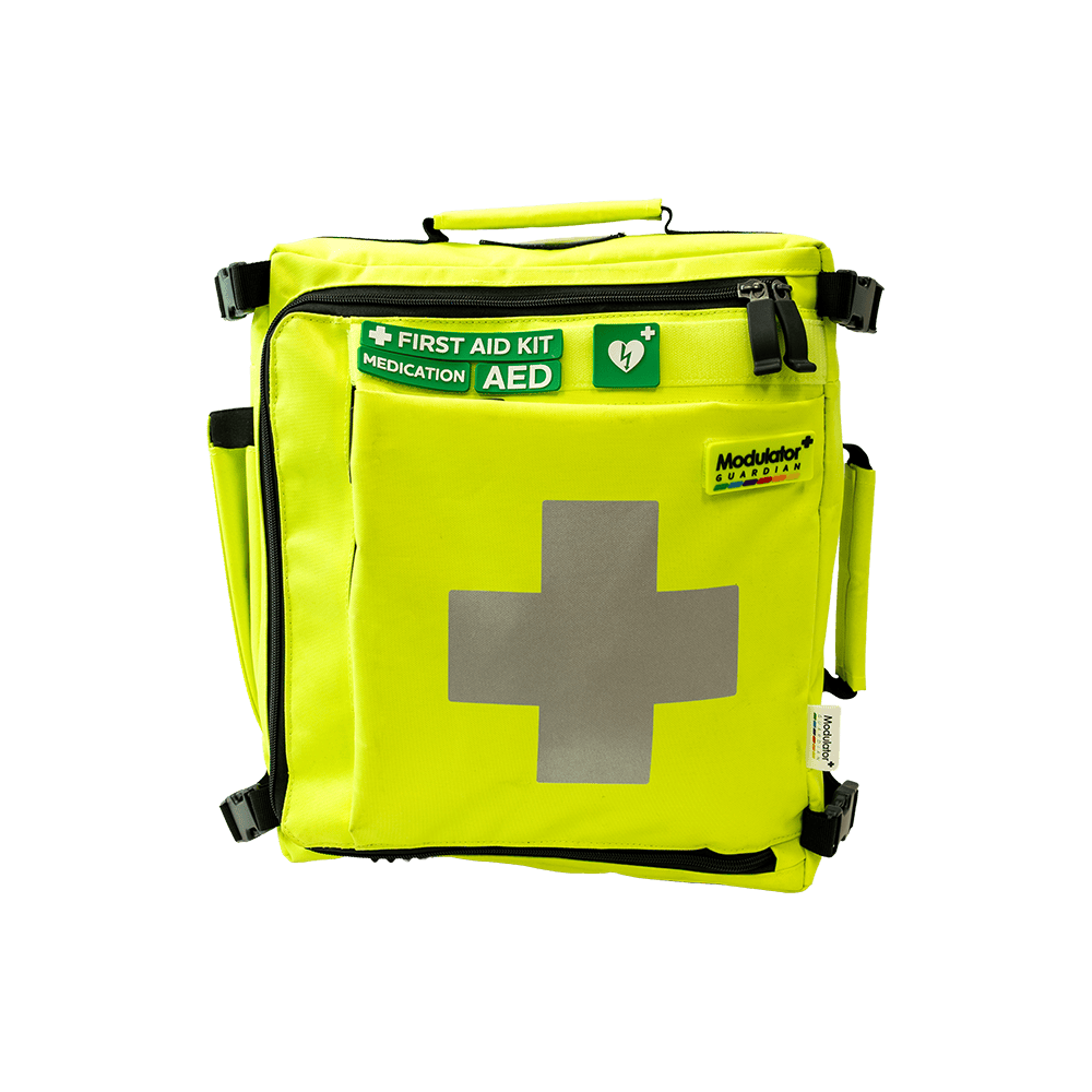 Hi-vis Modulator allergy first aid kit backpack, top view