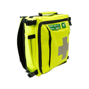 Side view of the Modulator allergy first aid kit backpack
