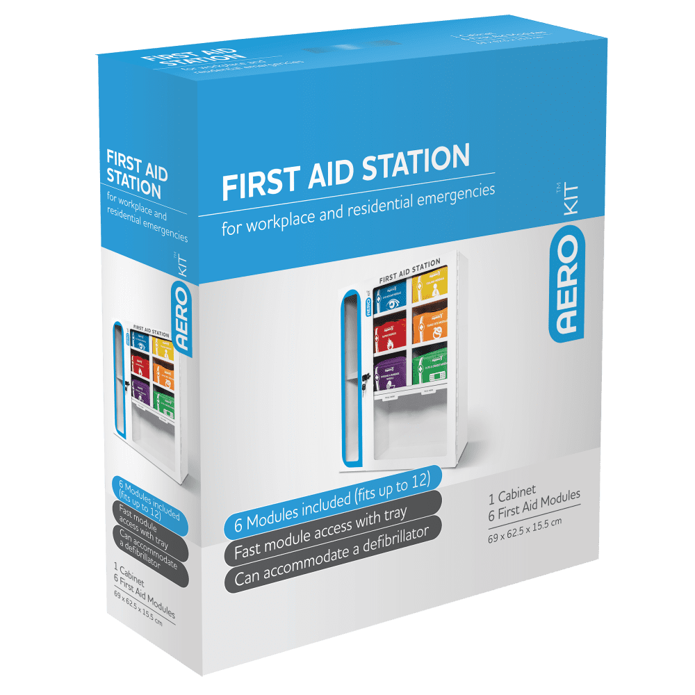 Modulator first aid station retail box