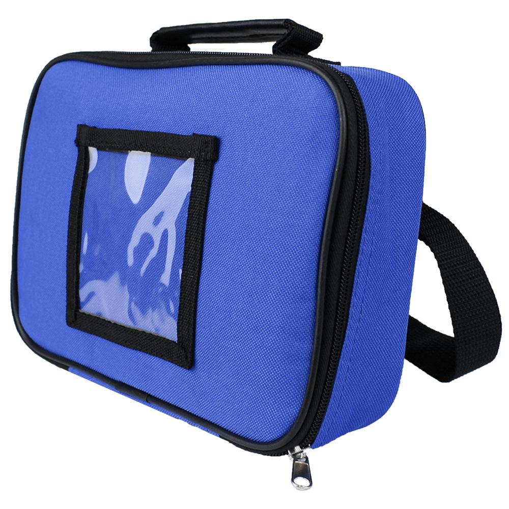 AeroBag medium blue empty first aid bag, 24 x 18 x 7cm, with shoulder strap and front pocket