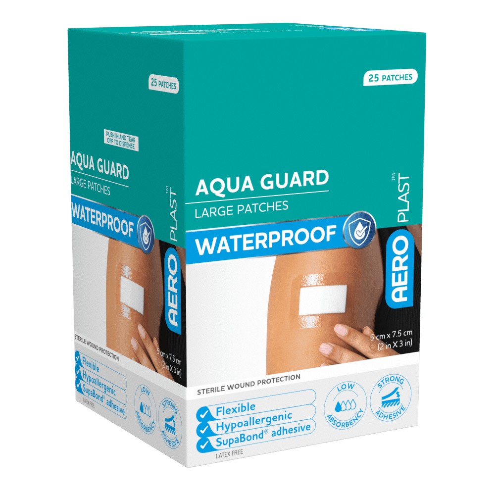 AeroPlast AquaGuard Waterproof Large Patch 7.5 x 5cm Box 25