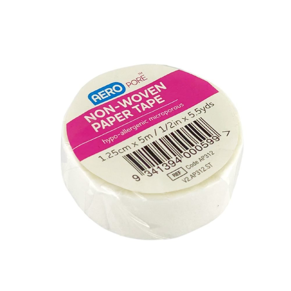Single roll of white AeroTape microporous paper tape